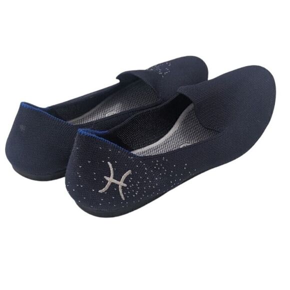 Rothy’s Shoes - Rothys Pisces‎ Zodiac Slip On The Loafers Dark Blue Silver Womens Size 9